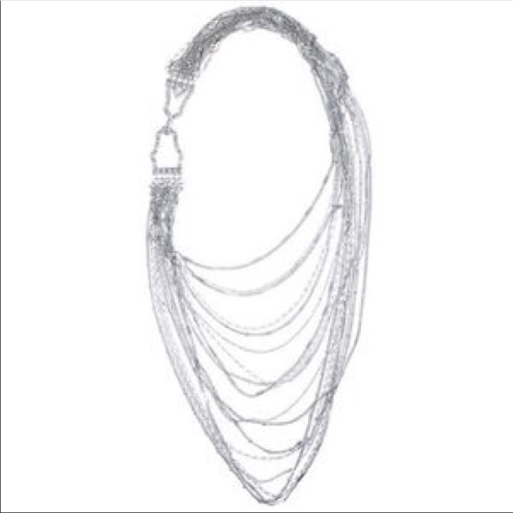 Chloe + Isabel Multi-Strand Bib Necklace - Silver